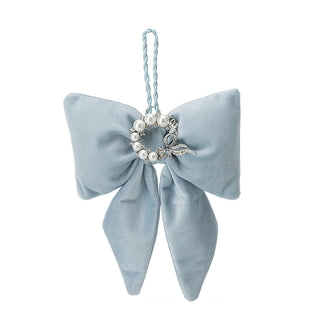 Hervit Light Blue Velvet Bow With Crown 14x18 cm