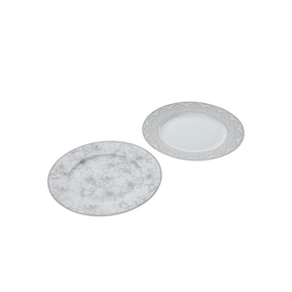 Hervit Set 2 Dessert Plates in Porcelain D19.5 cm