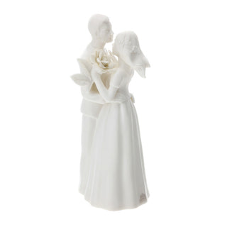 Hervit Married Couple in White Porcelain with Led Light H22 cm