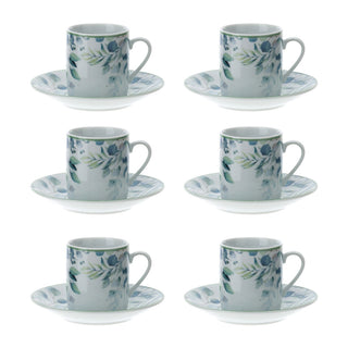 Hervit Set 6 Coffee Cups in Porcelain 9x5 cm
