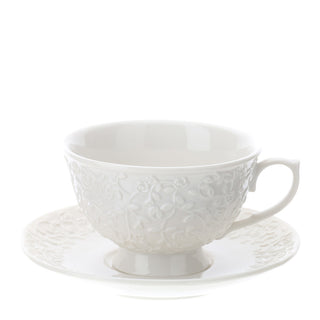 Hervit Romance Tea Cup in White Porcelain
