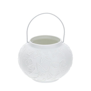 Hervit Biscuit Lantern in White Porcelain D12 cm