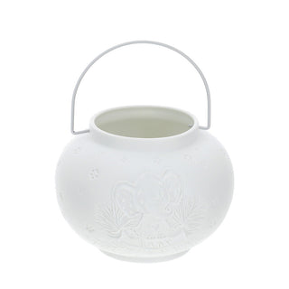 Hervit Biscuit Lantern in White Porcelain D12 cm