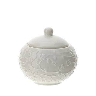 Hervit White Porcelain Sugar Bowl D9 cm