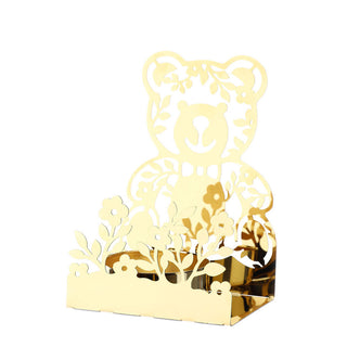 Hervit Gold Metal Bear Candle Holder 8,5x6xh12 cm