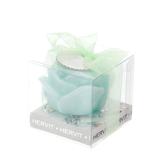 Hervit Green Lacquered Pink Candle D4,5x3 cm