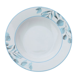 Hervit Set 2 Deep Plates in Porcelain D21,5 cm Blue