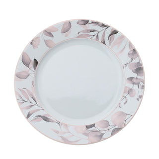Hervit Juego de 2 platos llanos de porcelana D27 cm rosa