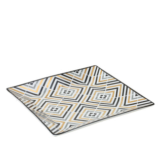 Bandeja Pocket Hervit de Porcelana Marrakech 20x20 cm