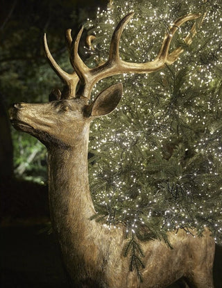 EDG Base de ciervo Enzo de Gasperi para árbol de Navidad Alt. 214 cm dorado