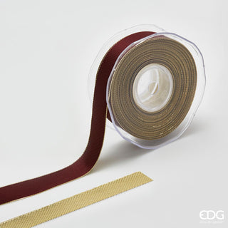 EDG Enzo De Gasperi Classic bordeaux ribbon 25 mm 10 Meters