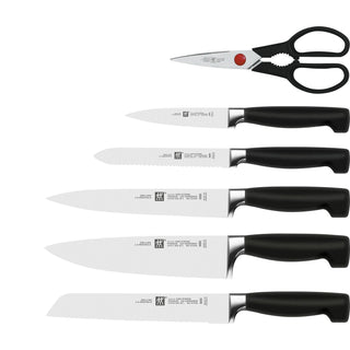 Zwilling Bloque de cuchillos autoafilable 7 piezas SharpBlock Black