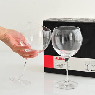 Alessi Set 4 Bicchieri Vino Rosso Mami XL