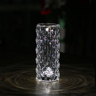 Lámpara de sobremesa Chloe en acrílico transparente con efecto cristal Led recargable