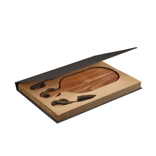 Brandani Industrial Cheese Cutting Board with Knife and Fork