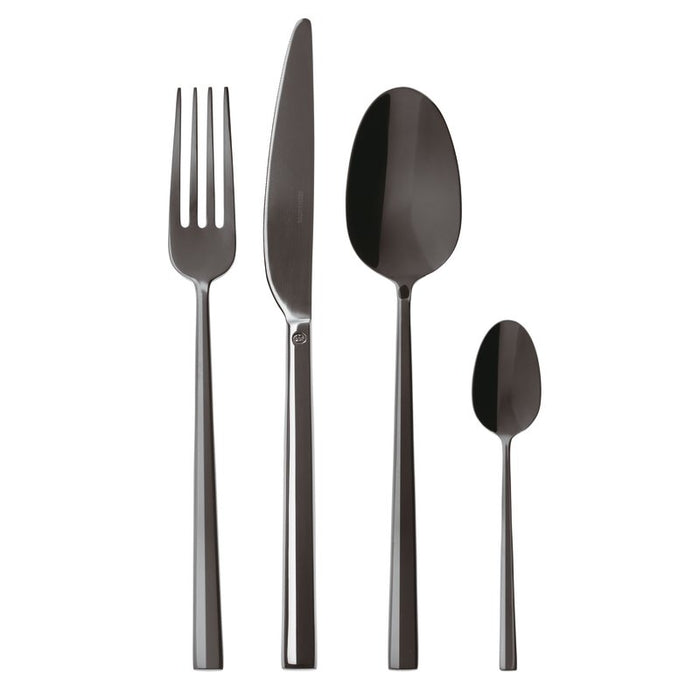 Sambonet Cutlery Set 24 pieces Rock PVD Anti-scratch Black