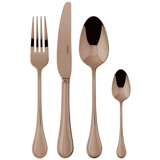 Sambonet Cutlery Set 24 Pieces Royal Mirror PVD Copper in Stainless Steel