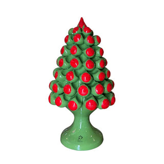 Gli Saplings Árbol de cono de pino de Navidad rojo H35 cm