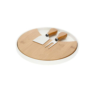 Brandani Porcelain and Bamboo Cheese Board with Accessories