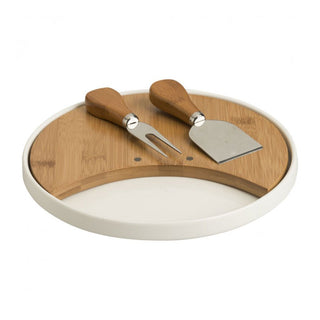 Brandani Porcelain and Bamboo Cheese Board with Accessories