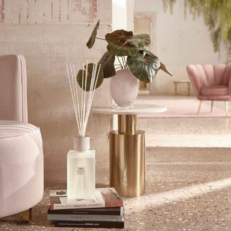 EDG Enzo De Gasperi – Profumatore Per Ambienti Soft Roses 500 Ml – Bottiglia In Vetro Con Bastoncini – Elegante E Duraturo