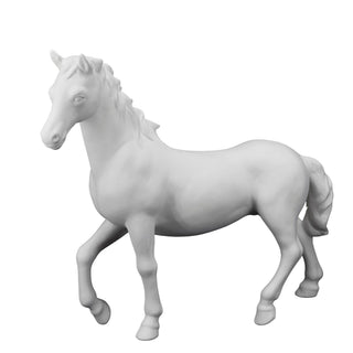 Verus Ceramiche Abhika Scultura Cavallo Biscuit Bianco H50 cm