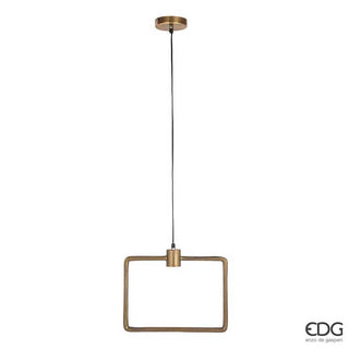 EDG Enzo De Gasperi Lámpara de araña rectangular de latón h28 cm