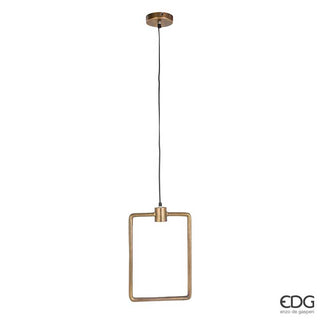 EDG Enzo De Gasperi Lámpara de araña rectangular de latón h38 cm