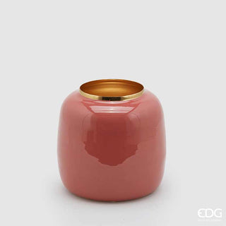EDG Enzo De Gasperi Round Charm Vase Salmon H18 cm