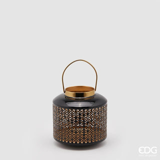 EDG Enzo De Gasperi Round Metal Lantern H19 D19 cm Black