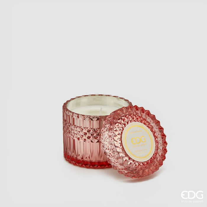 EDG Enzo De Gasperi candela Crystal Rosa in vetro h10,5 cm Rosa Marocchina