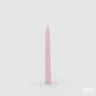 EDG Enzo De Gasperi Set 10 Twist Stem Candles H23 cm Pink