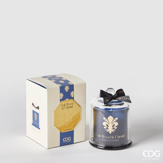 EDG Enzo De Gasperi Candle With Dome Goldlily H13 cm Black Oak