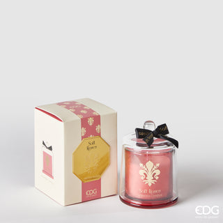 EDG Enzo De Gasperi Candle With Dome Goldlily H13 cm Soft Roses