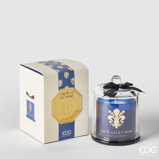 EDG Enzo De Gasperi Candle With Dome Goldlily H15 cm Black Oak