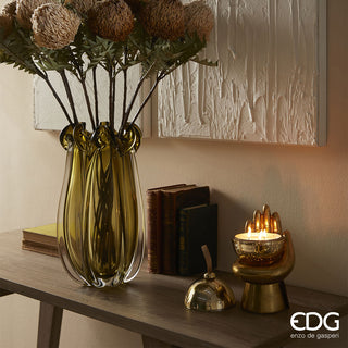 EDG Enzo De Gasperi Sphere Candle in Amber Myrrh Glass D12 cm