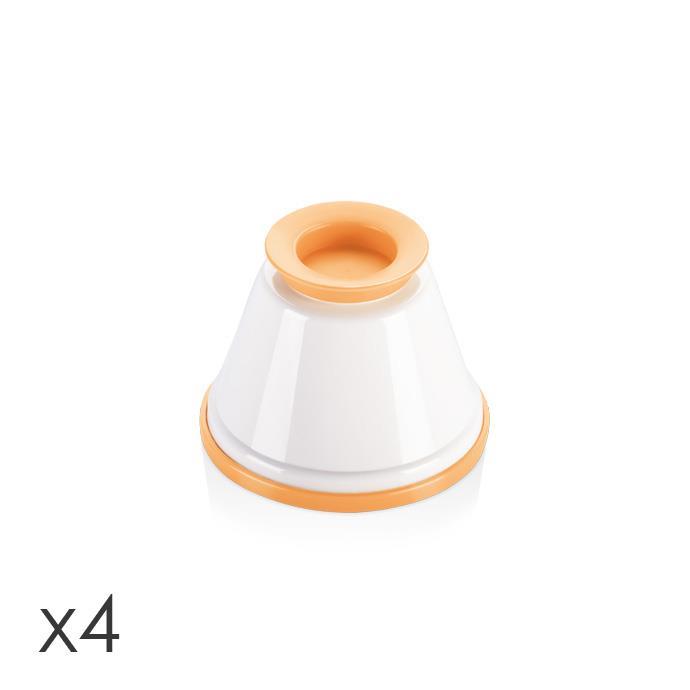 LEBKFT Set 4 Stampi Per Panna Cotta E Budino Con Coperchio – Antiaderenti, Riutilizzabili