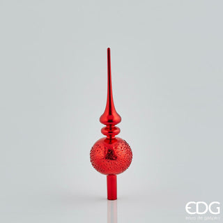 EDG Enzo De Gasperi Puntale in vetro con Sfera H31 cm Rosso