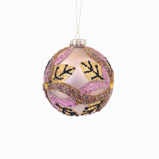 EDG Enzo De Gasperi Bola de Navidad de Cristal con Purpurina D10 cm