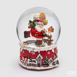 EDG Enzo De Gasperi Water Sphere Carillon Santa Claus H20 cm