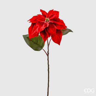 Campana EDG Enzo De Gasperi Estrella de Navidad de terciopelo Al. 71 cm Rojo