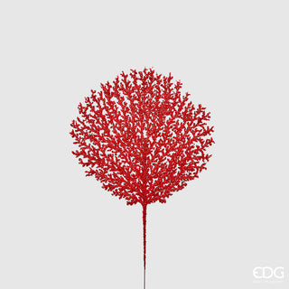 EDG Enzo De Gasperi Red Glittered Bell Coral Branch H48 cm