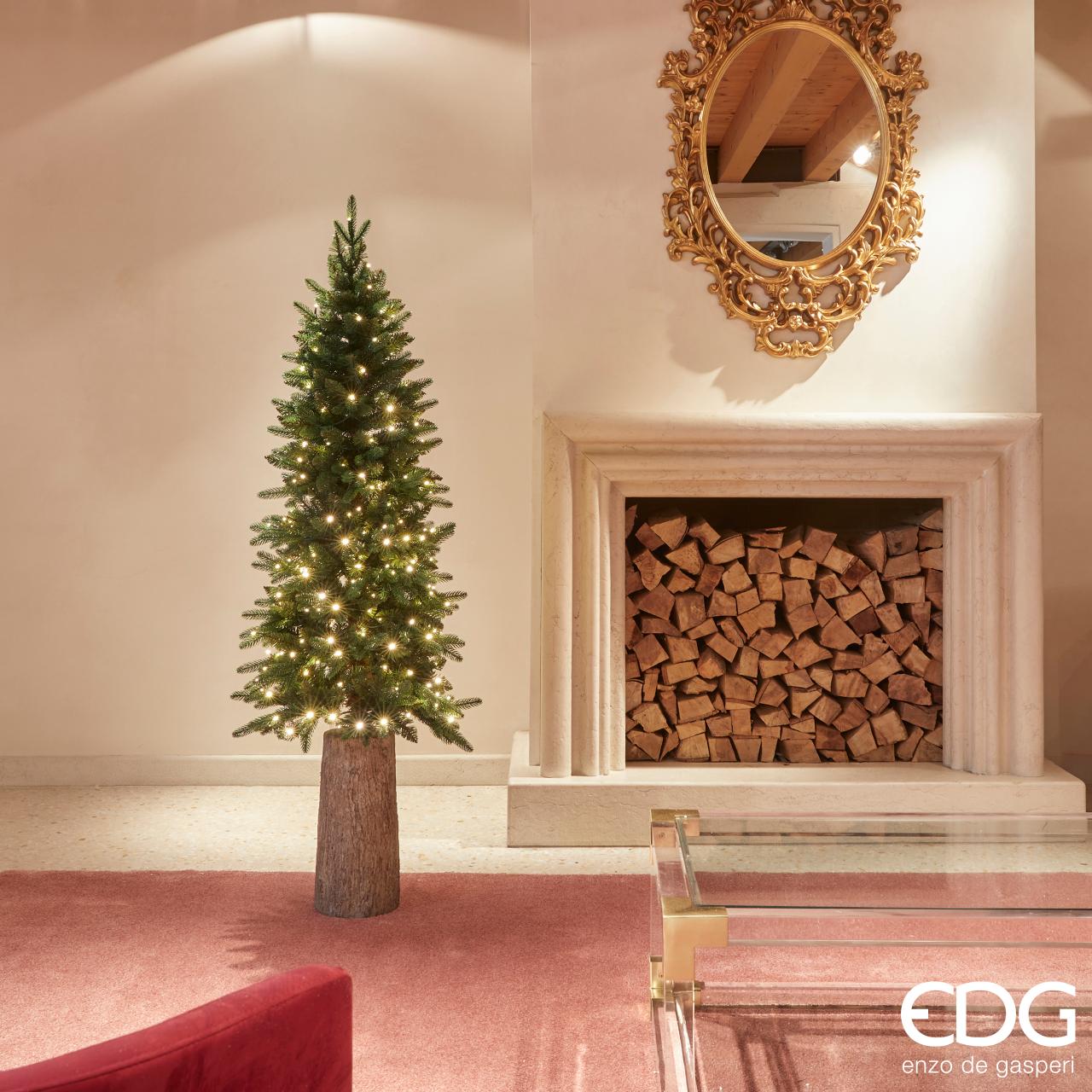 EDG Enzo De Gasperi Schmaler Weihnachtsbaum aus Kiefer, 150 cm, mit 26 – Le Gioie