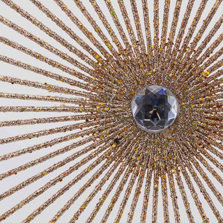 EDG Enzo De Gasperi Glittered Bell Sunburst Decoration D20 cm