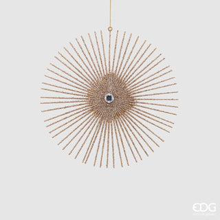 EDG Enzo De Gasperi Glittered Bell Sunburst Decoration D20 cm