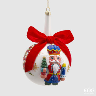 EDG Enzo De Gasperi Bola de Navidad de Cristal Soldado D10 cm