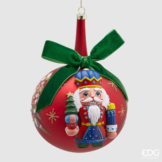EDG Enzo De Gasperi Bola de Navidad de Cristal Soldado D12 cm