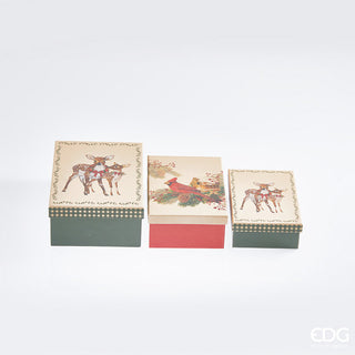 EDG Enzo de Gasperi Set 3 Assorted Christmas gift boxes