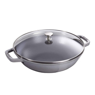 Staub Sartén wok de hierro fundido 2 asas D 30 cm gris