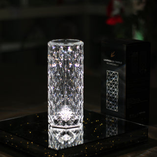 Lámpara de sobremesa Chloe en acrílico transparente con efecto cristal Led recargable
